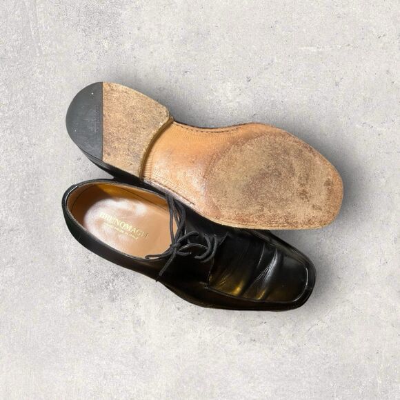 Bruno Magli Bishop Italian Black Nappa Leather 9.5 W Men’s Dress Shoes main image 6
